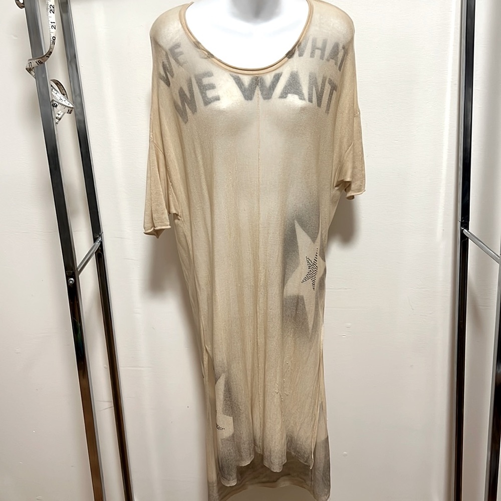 Translucent tunic dress